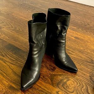 Bleecker And Bond Dana Bootie Black Leather